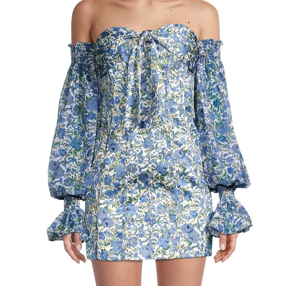 Lavish Alice Satin Poet Sleeve Dress